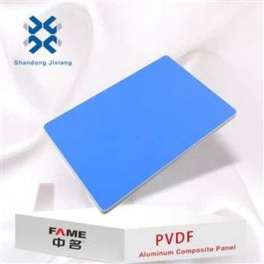 แผงคอมโพสิตเคลือบ PVDF สีฟ้า